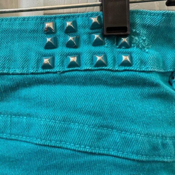 Roxy Womens Distressed Turquoise Skinny Jeans With Front & Back Pockets - Picture 10 of 16